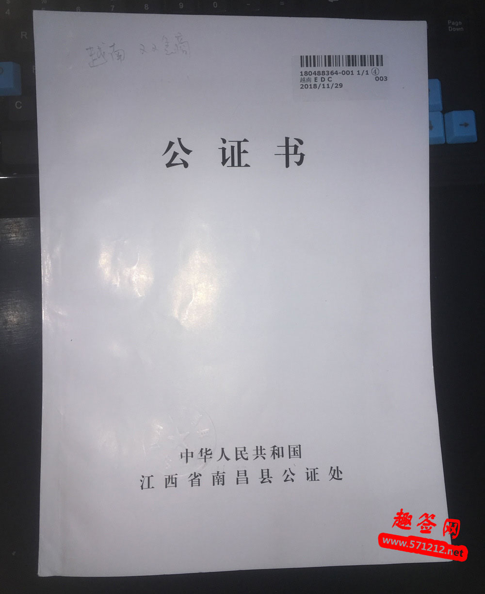 营业执照越南大使馆认证样本6
